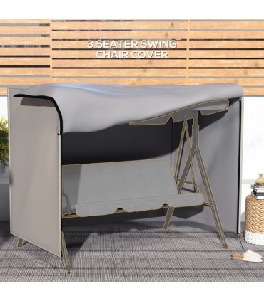 Outsunny Garden Furniture Protector Patio Swing Chair Cover Light Grey