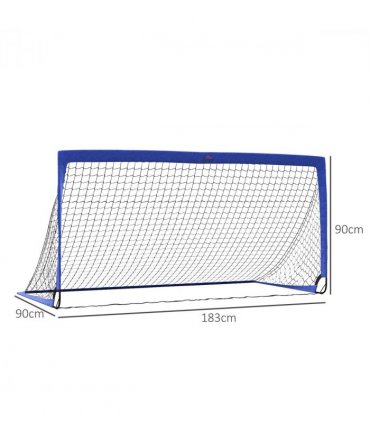HOMCOM Football Goal Folding Outdoor with All Weather Net 6'x3' Blue