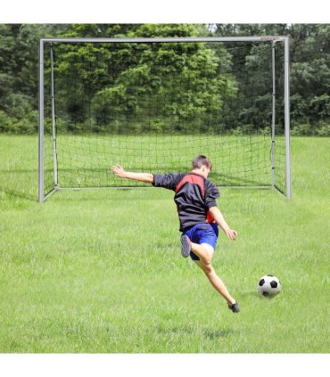 SPORTNOW 10ft x 6.5ft Football Goal, Simple Set Up Football Training Net