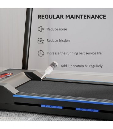 HOMCOM 1-6 km/h Folding Motorised Treadmill Walking w/ Remote Control, Blue