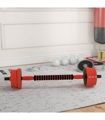 SPORTNOW Weight Dumbbells Set, Barbell, Kettlebell, Push Up Stand, 20kg