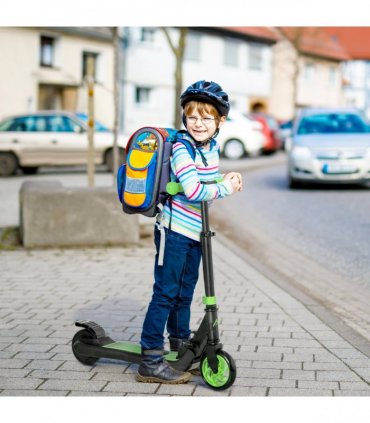 HOMCOM Folding Electric Scooter with Rear Wheel Brake, Green