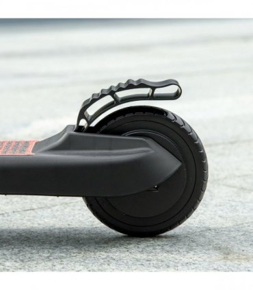 HOMCOM Folding Electric Scooter with Rear Wheel Brake, Red