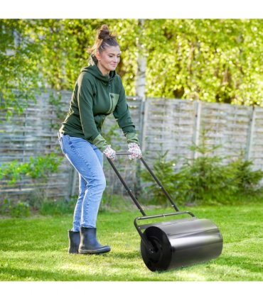 Outsunny Combination Push w/ 38L Sand or Water Garden Black