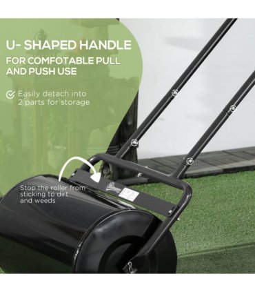 Outsunny Combination Push w/ 38L Sand or Water Garden Black