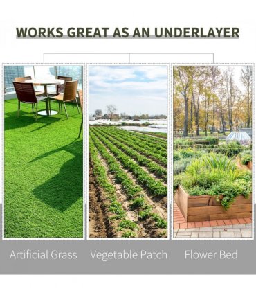 Outsunny 1x50m Weed Barrier Fabric Durable Convenient Design Weed Block Mat