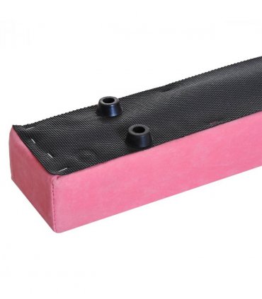 HOMCOM Balance Beam Trainer Fold Performance Gymnastics Suede Pink 2.1M Home