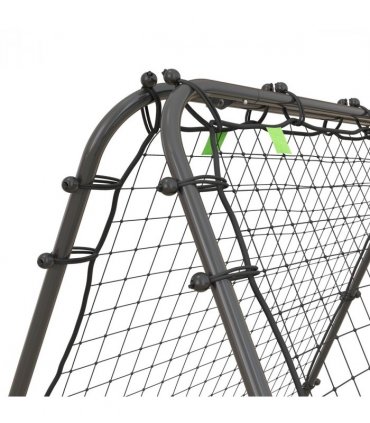 HOMCOM Rebounder Net Football Target Goal with Adjustable Angles, Black