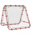 HOMCOM Rebounder Net Football Target Goal with Adjustable Angles, Red