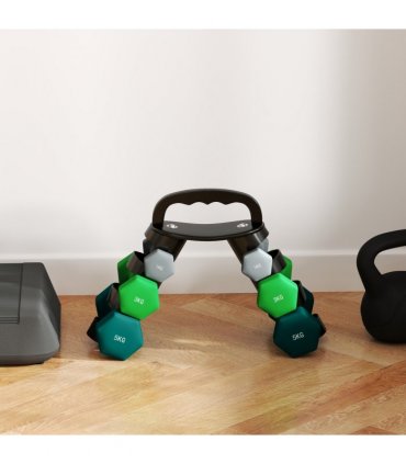 SPORTNOW Dumbbells Set with Carry Storage Rack, 2 x 1kg, 2 x 3kg, 2 x 5kg