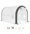 Outsunny Walk-in Tunnel Greenhouse, Upgraded Structure, Mesh Door & Windows