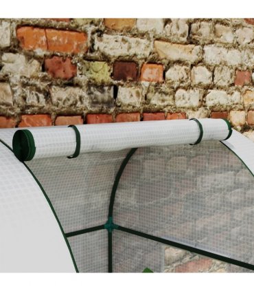 Outsunny Tomato Greenhouse with 2 Roll-up Doors, 185 x 94 x 150cm, White