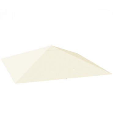 Outsunny 3 x 3(m) Gazebo Canopy Replacement Cover, UPF30+, Cream White