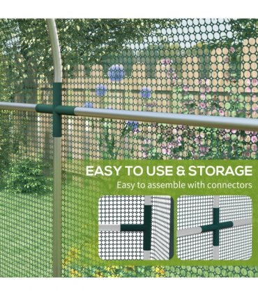 Outsunny Fruit Cage, Plant Protection Tent, 1.2 x 2.4 x 1.9m, Green