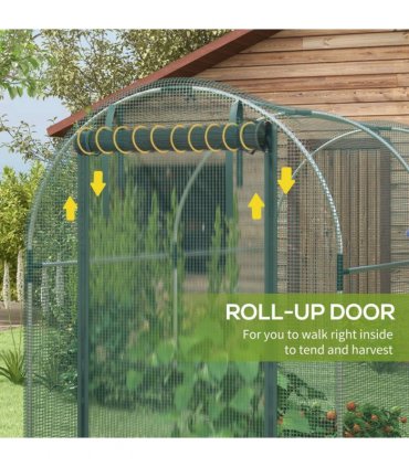 Outsunny Fruit Cage, Plant Protection Tent, 1.2 x 2.4 x 1.9m, Green