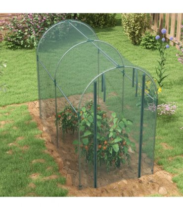 Outsunny Fruit Cage, Plant Protection Tent, 1.2 x 2.4 x 1.9m, Green