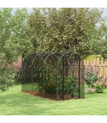 Outsunny Fruit Cage, Plant Protection Tent, 1.2 x 3.6 x 1.9m, Black