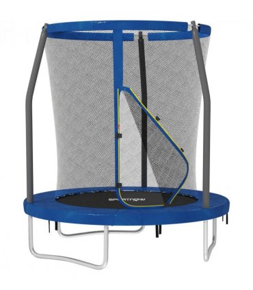 SPORTNOW 6ft Outdoor Trampoline with Safety Enclosure Net, Blue
