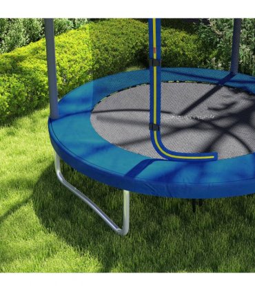 SPORTNOW 6ft Outdoor Trampoline with Safety Enclosure Net, Blue