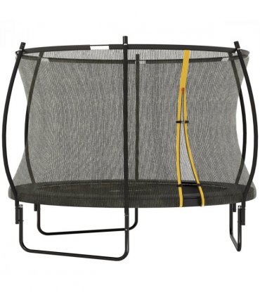 SPORTNOW 8ft Trampoline with Enclosure Net and Spring Cover, Black