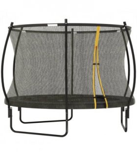 SPORTNOW 10ft Trampoline with Enclosure Net and Spring Cover, Black
