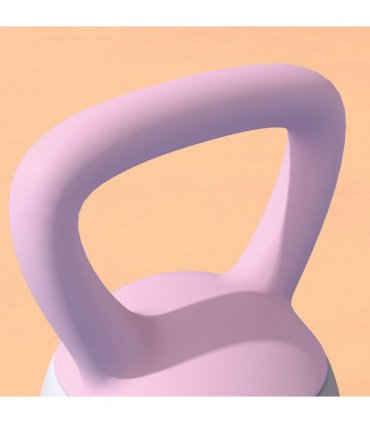 SPORTNOW 4KG Kettlebell with Soft Body and Non-Slip Handle, Purple and Grey