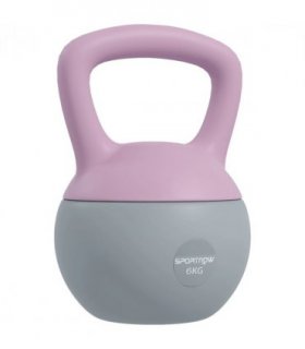 SPORTNOW 6KG Kettlebell with Soft Body and Non-Slip Handle, Purple and Grey