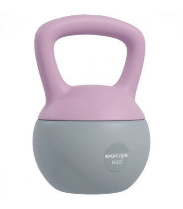 SPORTNOW 6KG Kettlebell with Soft Body and Non-Slip Handle, Purple and Grey