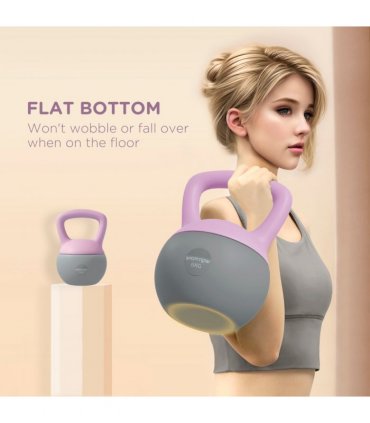 SPORTNOW 6KG Kettlebell with Soft Body and Non-Slip Handle, Purple and Grey