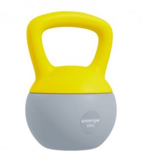 SPORTNOW 6KG Kettlebell with Soft Body and Non-Slip Handle, Yellow and Grey