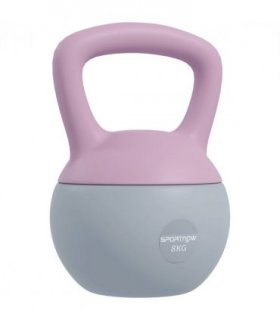 SPORTNOW 8KG Kettlebell with Soft Body and Non-Slip Handle, Purple and Grey