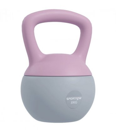 SPORTNOW 8KG Kettlebell with Soft Body and Non-Slip Handle, Purple and Grey