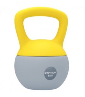 SPORTNOW 8KG Kettlebell with Soft Body and Non-Slip Handle, Yellow and Grey