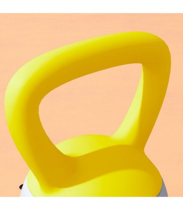 SPORTNOW 8KG Kettlebell with Soft Body and Non-Slip Handle, Yellow and Grey