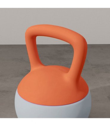 SPORTNOW 10KG Kettlebell w/ Soft Body and Non-Slip Handle, Orange and Grey