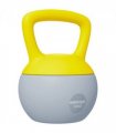 SPORTNOW 10KG Kettlebell w/ Soft Body and Non-Slip Handle, Yellow and Grey