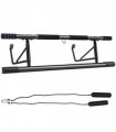 SPORTNOW Pull-Up Bar Doorway Push Up Stand w/ Resistance Bands for Home Gym