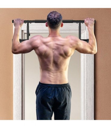 SPORTNOW Pull-Up Bar Doorway Push Up Stand w/ Resistance Bands for Home Gym