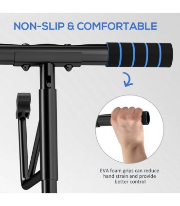 SPORTNOW Pull-Up Bar Doorway Push Up Stand w/ Resistance Bands for Home Gym
