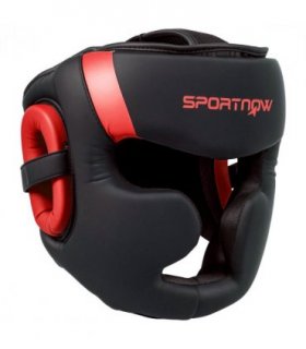 SPORTNOW Boxing Headguard w/ Adjustable Strap for Sparring Kickboxing, Red