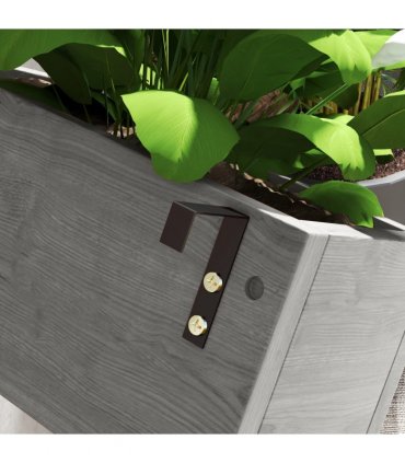 Outsunny Wooden Garden Planters with Trellis Wall-mounted Raised Garden Bed