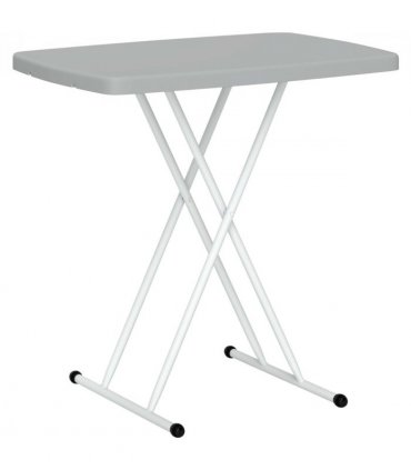 Outsunny Folding Coffee Table, Height Adjustable Bistro Table, Charcoal Grey