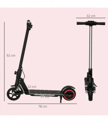 SPORTNOW Folding Electric Scooter w/ LED Lights and Display, Blue