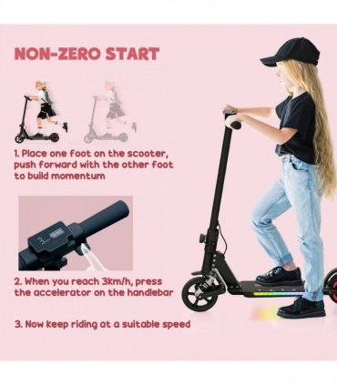 SPORTNOW Folding Electric Scooter w/ LED Lights and Display, Blue