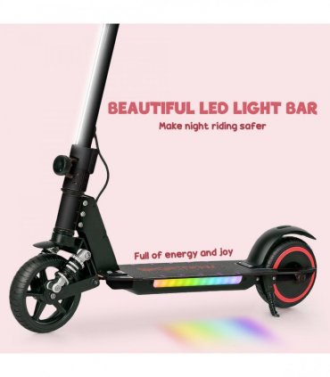 SPORTNOW Folding Electric Scooter w/ LED Lights and Display, Blue