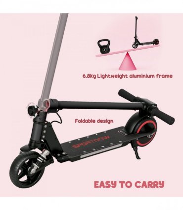 SPORTNOW Folding Electric Scooter w/ LED Lights and Display, Blue