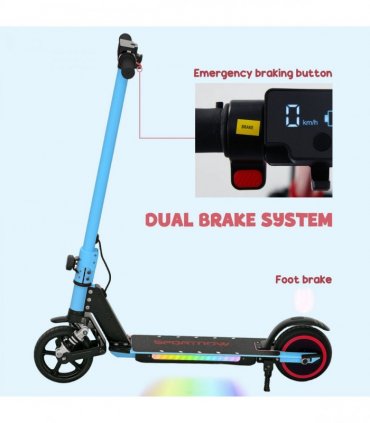 SPORTNOW Folding Electric Scooter w/ LED Lights and Display, Gold
