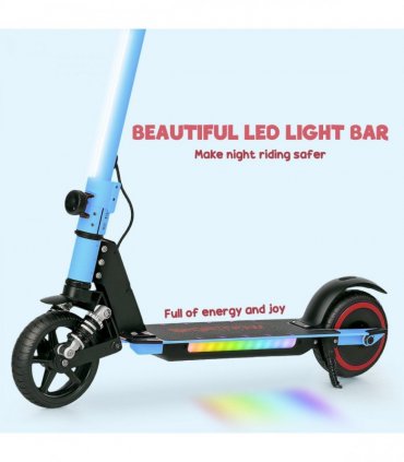 SPORTNOW Folding Electric Scooter w/ LED Lights and Display, Gold