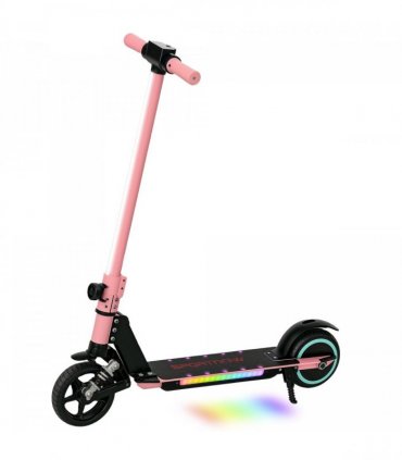 SPORTNOW Folding Electric Scooter w/ LED Lights and Display, Red