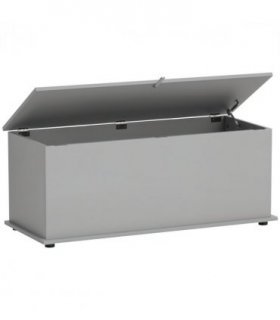 HOMCOM Storage Chest With Lid, 113L Storage Box, Grey